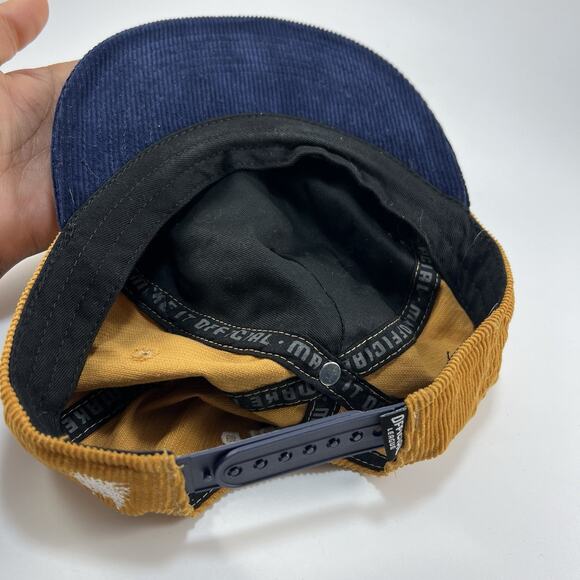 OL Reign Golden Crown Corduroy Hat Blue Khaki Strapback Soccer Seattle Be Bold - Picture 7 of 7